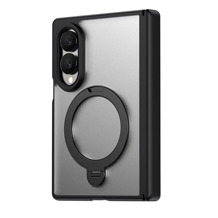 For  Galaxy Z Fold8 5G Hinge 360 Rotation Magnetic Ring Holder Phone Case, No Film(Black) - Image 2