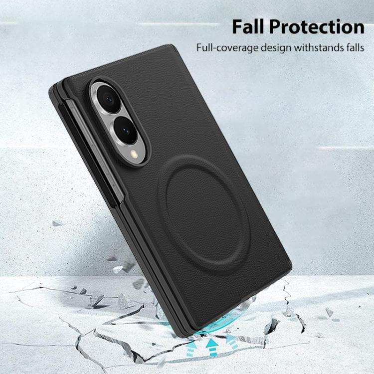 For Galaxy Z Fold8 5G Integrated Vegan Leather Central Magnetic Phone Case(Green) - Image 6