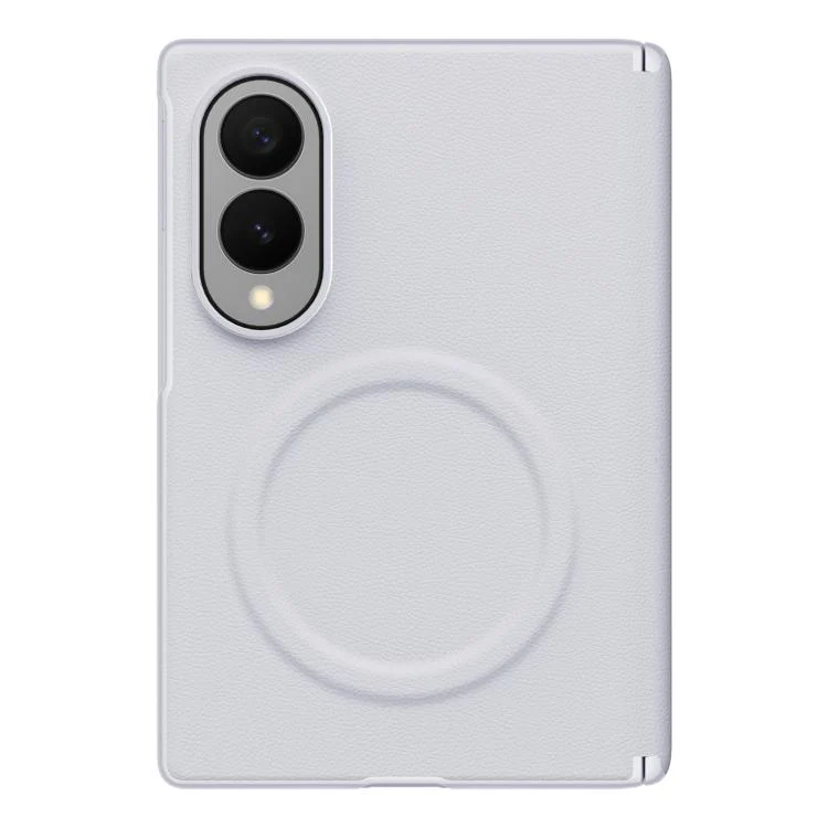 For Galaxy Z Fold8 5G Integrated Vegan Leather Central Magnetic Phone Case(Grey) - Image 2