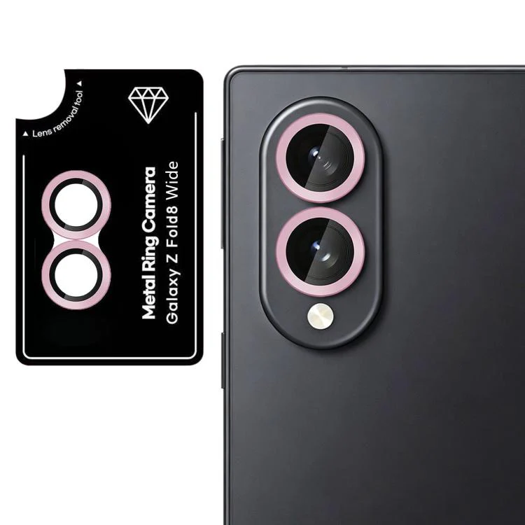 For Galaxy Z Fold8 5G Kalebol No Flicker Ultra-Thin Individual Camera Lens Tempered Glass Film(Pink)