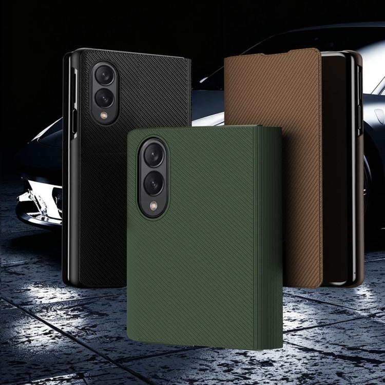 For  Galaxy Z Fold8 5G Kevlar-Texture Vegan Leather Phone Case with Holder(Brown) - Image 8