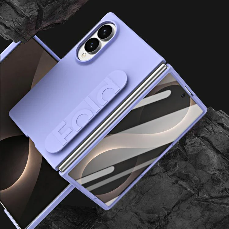 For Galaxy Z Fold8 5G Skin Elastic Wrist Grip Back Cover Phone Case(Black) - Image 5