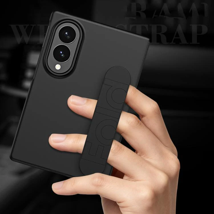 For Galaxy Z Fold8 5G Skin Elastic Wrist Grip Back Cover Phone Case(Purple) - Image 7