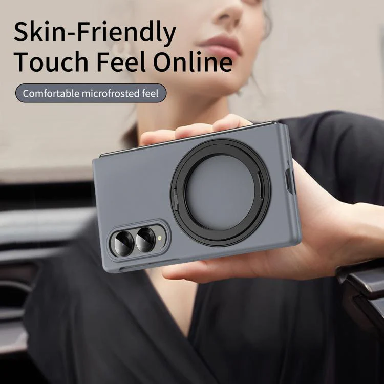 For Galaxy Z Fold8 5G Thunderbolt 360 Rotating Holder Shockproof Phone Case(Grey) - Image 3