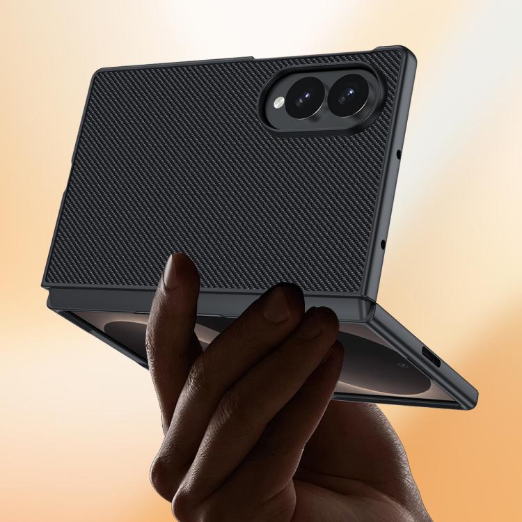 For Galaxy Z Fold8 5G Ultra-thin Carbon Fiber Texture Printing Phone Case(Black) - Image 2