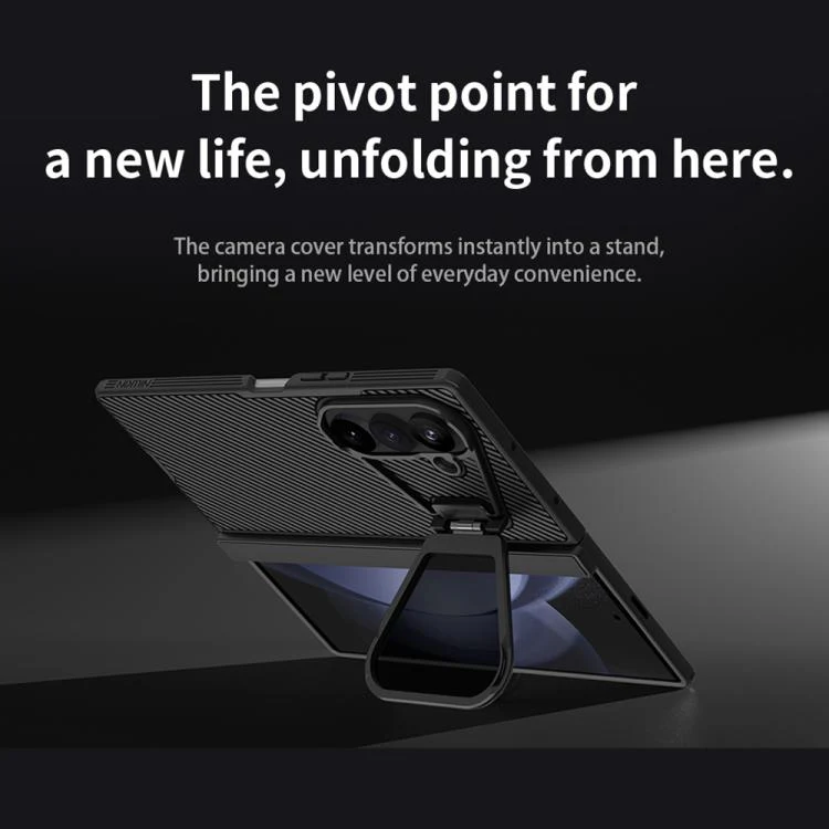 For Galaxy Z Fold8 Ultra 5G NILLKIN CamShield Prop Texture Transparent Mirror Cover MagSafe Magnetic PC Phone Case(Black) - Image 9