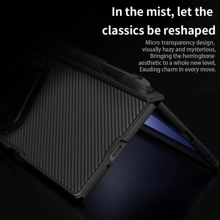 For Galaxy Z Fold8 Ultra 5G NILLKIN CamShield Prop Transparent Mirror Cover MagSafe Magnetic Translucent PC Phone Case with Stylus(Black) - Image 5