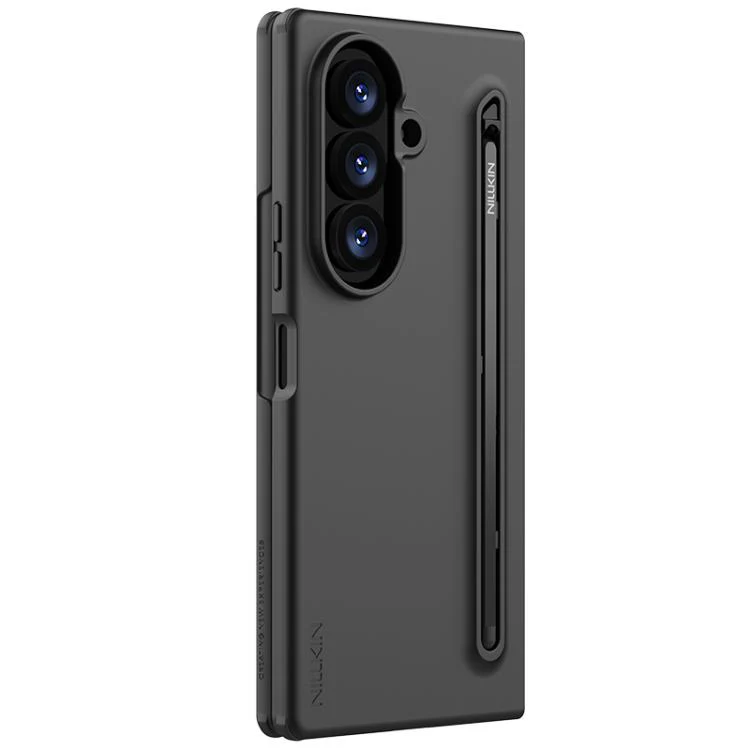 For Galaxy Z Fold8 Ultra 5G NILLKIN Fold Liquid Silicone PC Phone Case with Stylus(Black) - Image 2