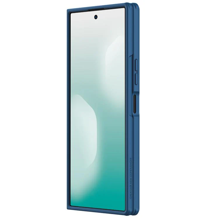 For Galaxy Z Fold8 Ultra 5G NILLKIN Fold Liquid Silicone PC Phone Case with Stylus(Blue) - Image 3