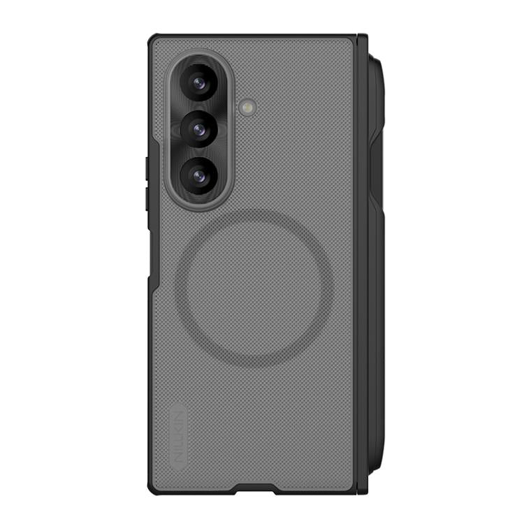 For Galaxy Z Fold8 Ultra 5G NILLKIN Frosted Fold PC + TPU MagSafe Magnetic Phone Case with Stylus(Transparent Black) - Image 2