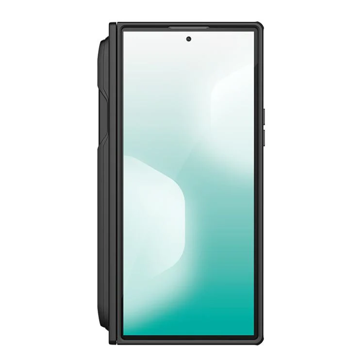 For Galaxy Z Fold8 Ultra 5G NILLKIN Frosted Fold PC + TPU MagSafe Magnetic Phone Case with Stylus(Transparent Black) - Image 3