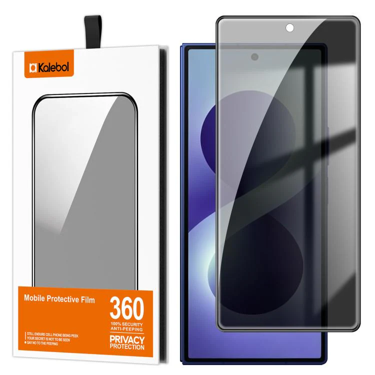 For Galaxy Z Fold8 Ultra 5G Outer Screen Kalebol High-Aluminum Screen-Printed Full-Coverage Black-Border Privacy Tempered Glass Film - Image 2