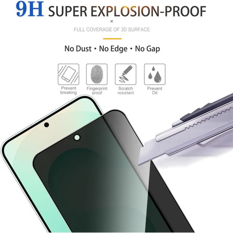 For Galaxy Z Fold8 Ultra 5G Outer Screen Kalebol High-Aluminum Screen-Printed Full-Coverage Black-Border Privacy Tempered Glass Film - Image 6