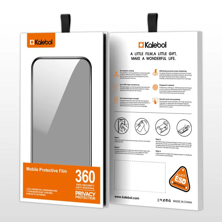 For Galaxy Z Fold8 Ultra 5G Outer Screen Kalebol High-Aluminum Screen-Printed Full-Coverage Black-Border Privacy Tempered Glass Film - Image 8