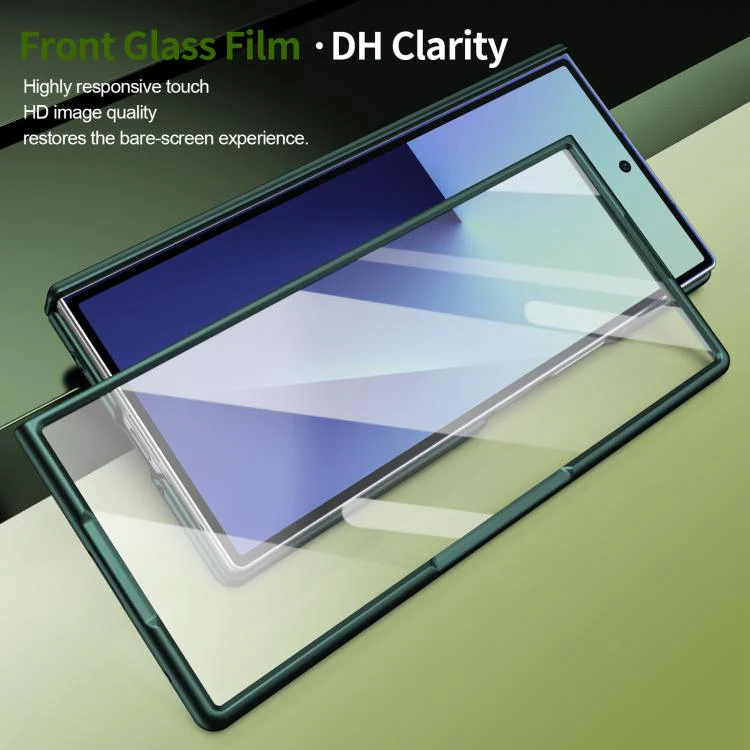 For Galaxy Z Fold8 Ultra 5G Rotation Magnetic Ring Holder Hinge Integrated Film Phone Case(Green) - Image 7