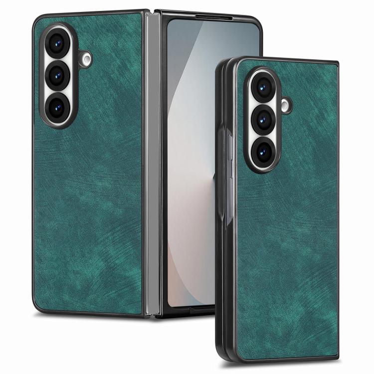 For Galaxy Z Fold8 Ultra 5G Vintage Leather PC Back Cover Phone Case(Green)