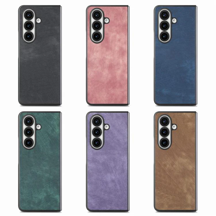 For Galaxy Z Fold8 Ultra 5G Vintage Leather PC Back Cover Phone Case(Purple) - Image 7