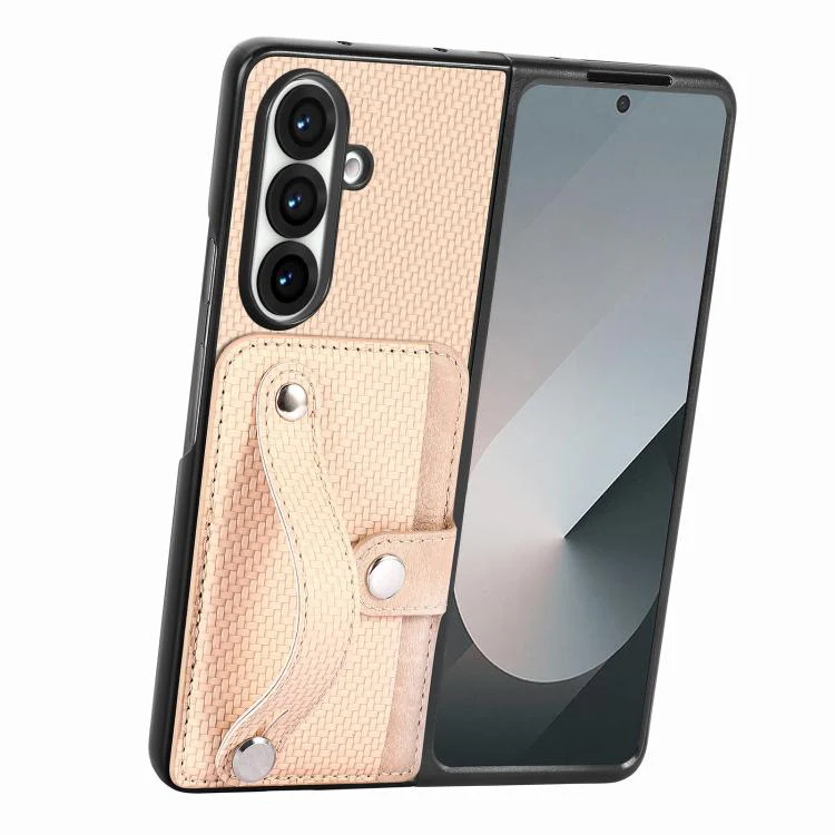 For Galaxy Z Fold8 Ultra 5G Wristband Kickstand Card Wallet Back Cover Phone Case(Black) - Image 2