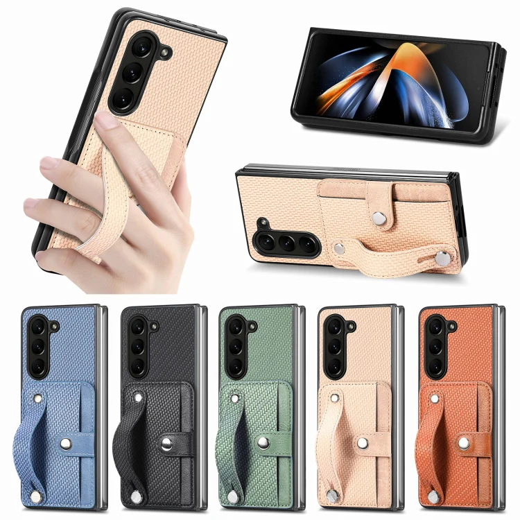 For Galaxy Z Fold8 Ultra 5G Wristband Kickstand Card Wallet Back Cover Phone Case(Brown) - Image 7