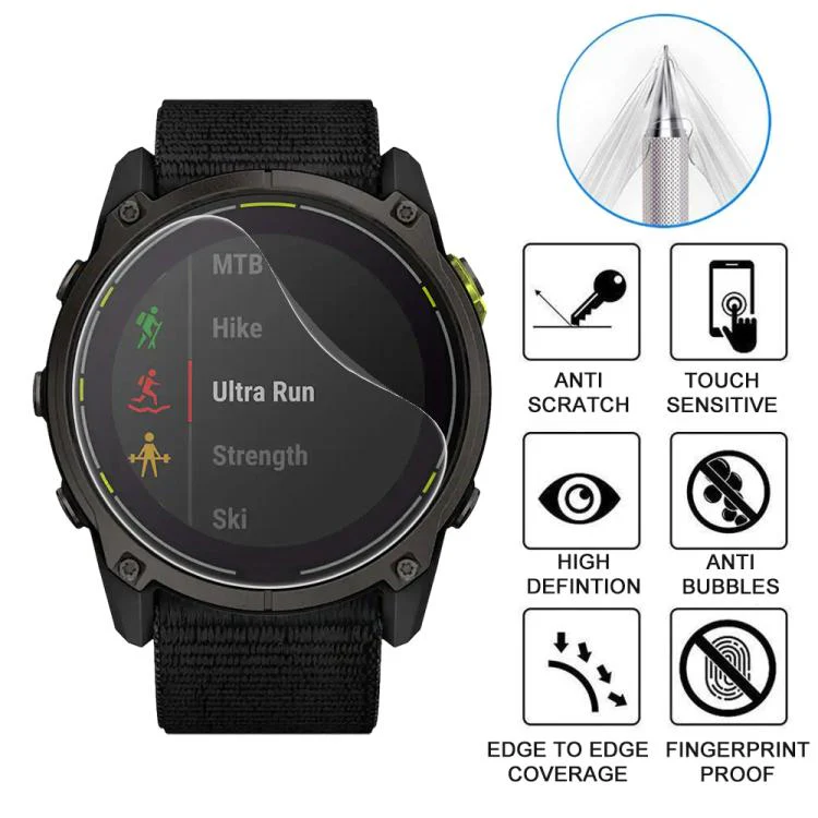 For Garmin Enduro 3 5pcs xDfind Soft Hydrogel Film Full Cover Watch Front Protector - Image 3