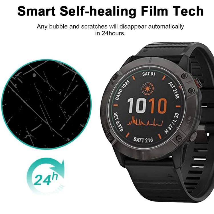 For Garmin Fenix 6X / 6X Pro 5pcs xDfind Soft Hydrogel Film Full Cover Watch Front Protector - Image 4