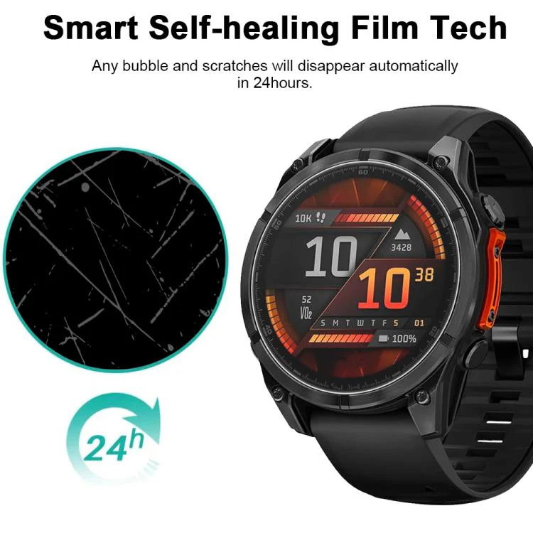 For Garmin Fenix 8 47mm 5pcs xDfind Soft Hydrogel Film Full Cover Watch Front Protector - Image 4