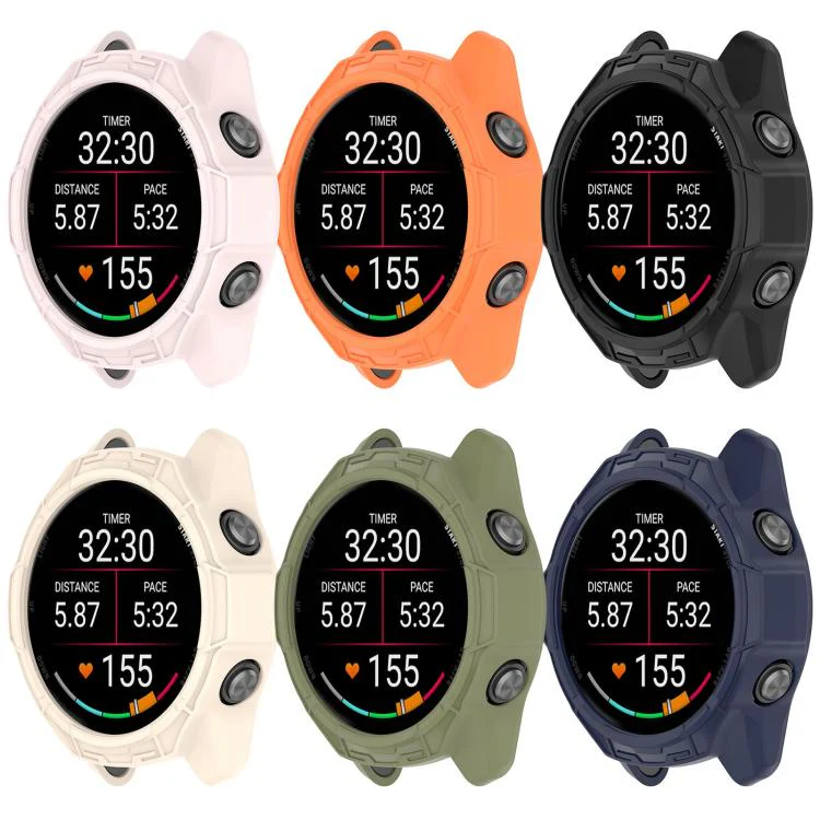 For Garmin Forerunner 70 / 170 / 170 Music Hollow Armor TPU Half Coverage Watch Protective Case(Jungle Green) - Image 9