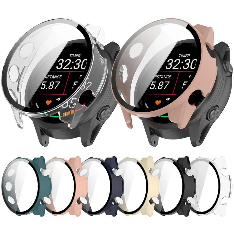 For Garmin Forerunner 70 / 170 / 170 Music Tempered Glass Film Integrated PC Watch Protective Case(Black) - Image 7