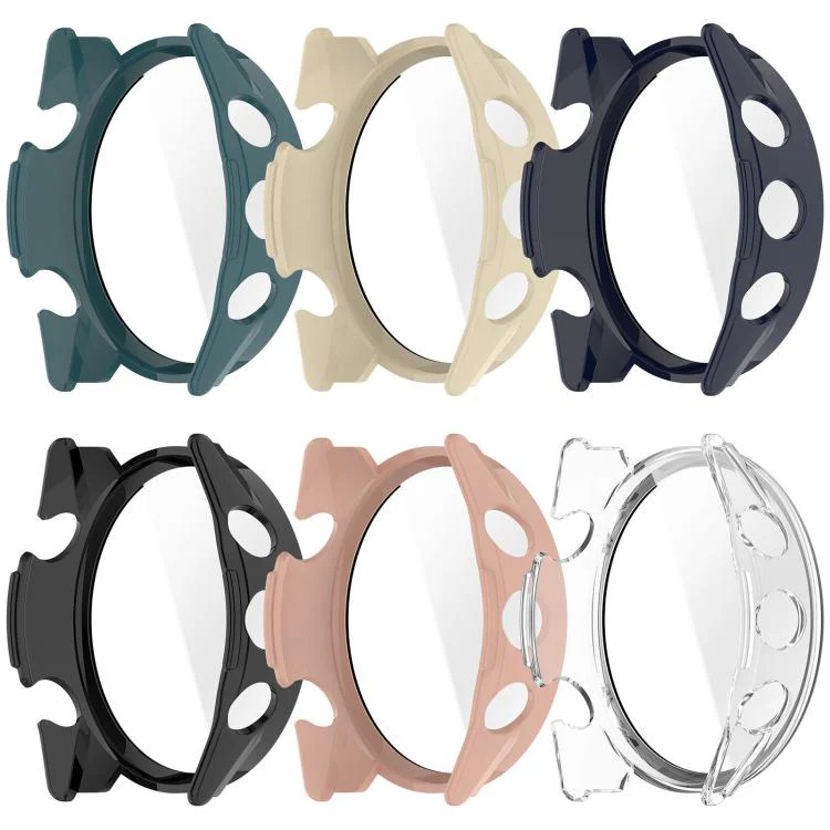 For Garmin Forerunner 70 / 170 / 170 Music Tempered Glass Film Integrated PC Watch Protective Case(Cherry Pink) - Image 10
