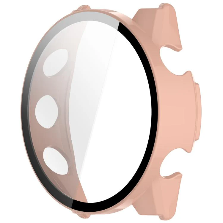 For Garmin Forerunner 70 / 170 / 170 Music Tempered Glass Film Integrated PC Watch Protective Case(Cherry Pink) - Image 4