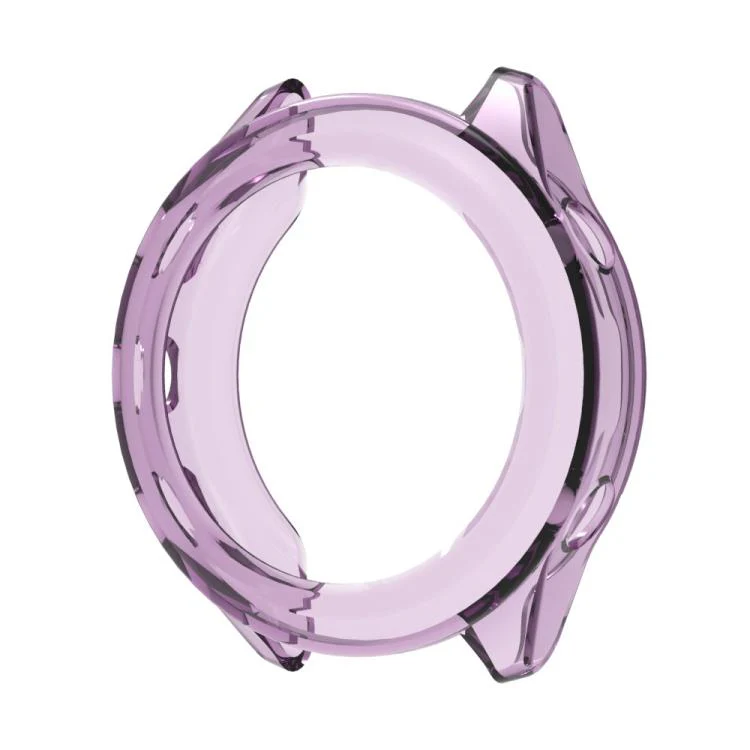 For Garmin Foreruuner 170 / 70 Candy Color Half Coverage Hollow TPU Watch Protective Case(Transparent Purple)