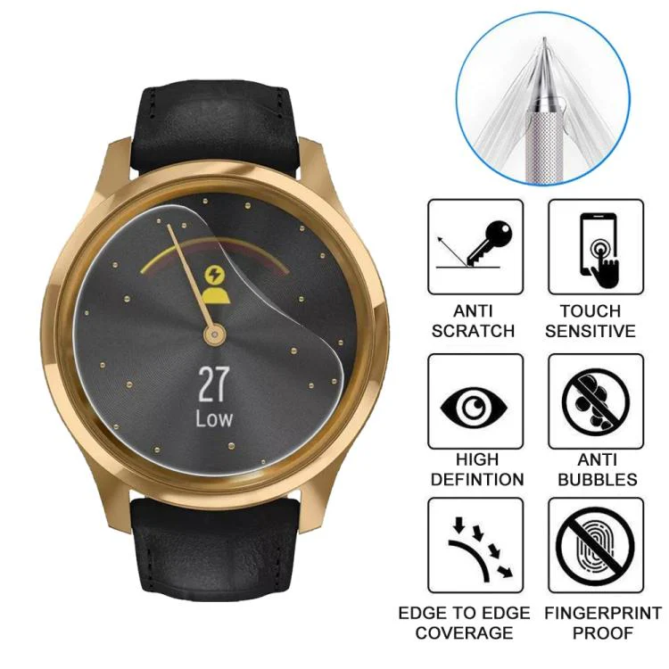 For Garmin GarminMove Luxe / Style 5pcs xDfind Soft Hydrogel Film Full Cover Watch Front Protector - Image 3