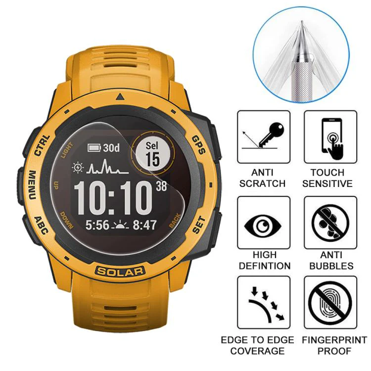 For Garmin Instinct 5pcs xDfind Soft Hydrogel Film Full Cover Watch Front Protector - Image 3