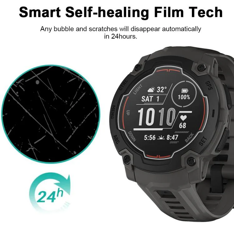 For Garmin Instinct E 45mm 5pcs xDfind Soft Hydrogel Film Full Cover Watch Front Protector - Image 4