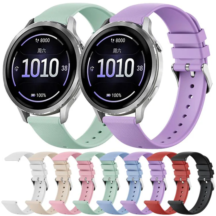 For Garmin Venu 4 41mm Delicate Texture Solid Color Silicone Watch Band(Light Blue) - Image 3