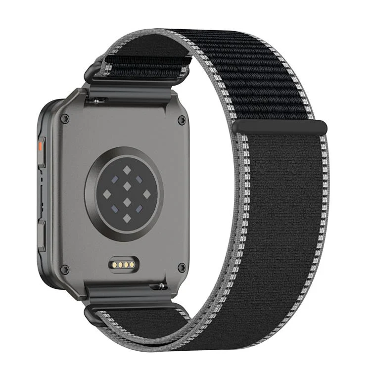 For Garmin Venu X1 Explorer Metal Connector Nylon Loop Watch Band(Charcoal Black) - Image 3