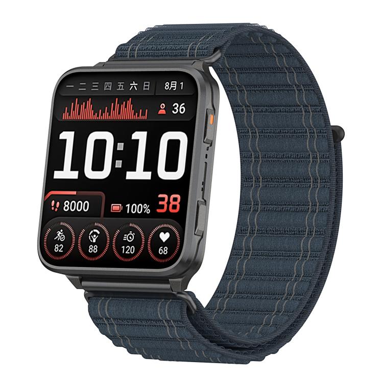 For Garmin Venu X1 xDfind Mountain Wave Pattern Nylon Watch Band(Dark Blue)