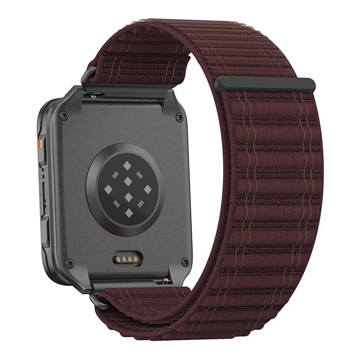 For Garmin Venu X1 xDfind Mountain Wave Pattern Nylon Watch Band(Wine Red) - Image 3
