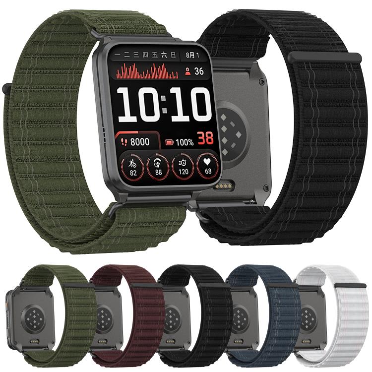 For Garmin Venu X1 xDfind Mountain Wave Pattern Nylon Watch Band(Wine Red) - Image 4