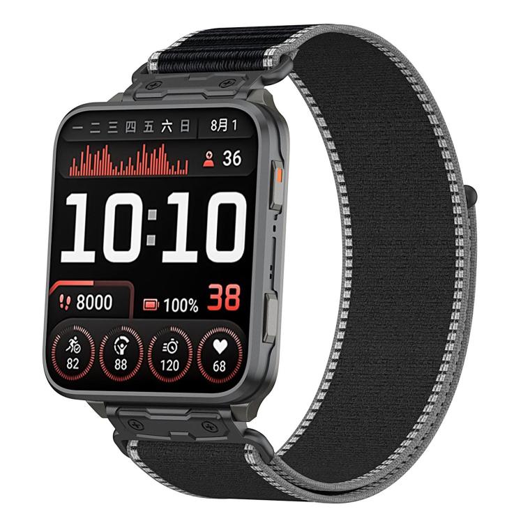 For Garmin Venu X1 xDfind Wild Path Loop Nylon Quick-release Watch Band(Charcoal Black)