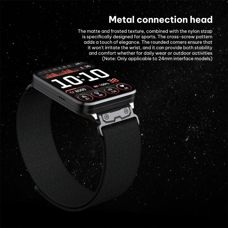For Garmin Venu X1 xDfind Wild Path Loop Nylon Quick-release Watch Band(Charcoal Black) - Image 8