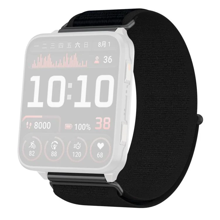 For Garmin Venu X1 xDfind Wild Path Loop Nylon Woven Quick-release Watch Band(Black) - Image 2