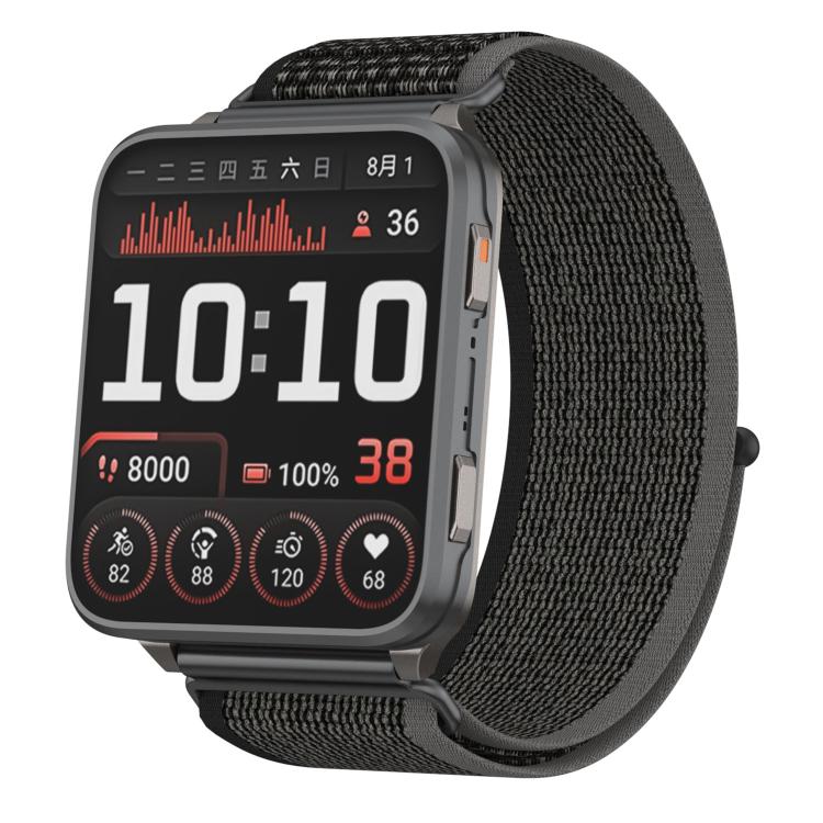 For Garmin Venu X1 xDfind Wild Path Loop Nylon Woven Quick-release Watch Band(Black Grey)