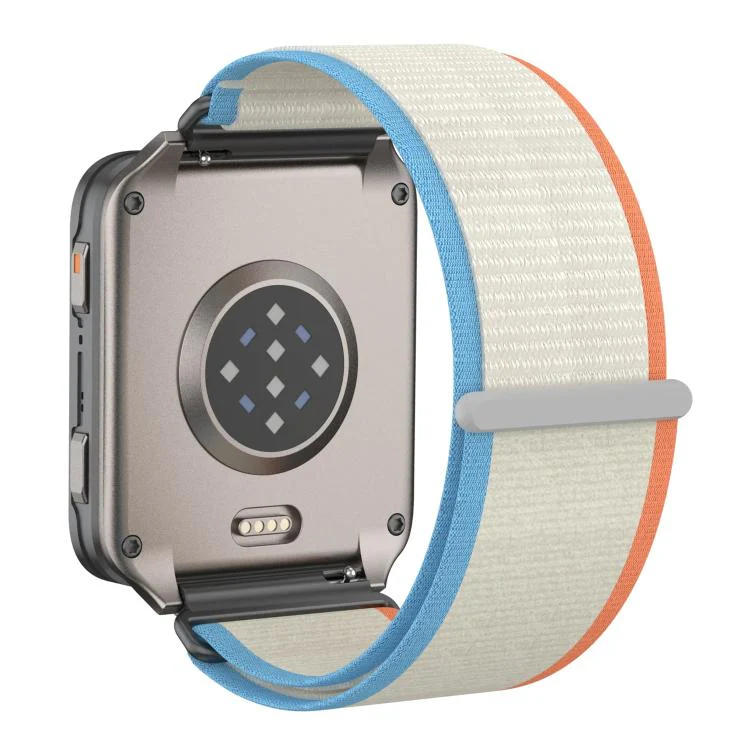 For Garmin Venu X1 xDfind Wild Path Loop Nylon Woven Quick-release Watch Band(Pink+Light Blue) - Image 3
