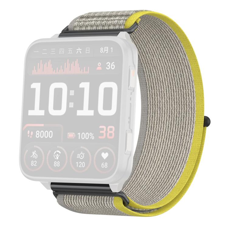 For Garmin Venu X1 xDfind Wild Path Loop Nylon Woven Quick-release Watch Band(Yellow Grey) - Image 2