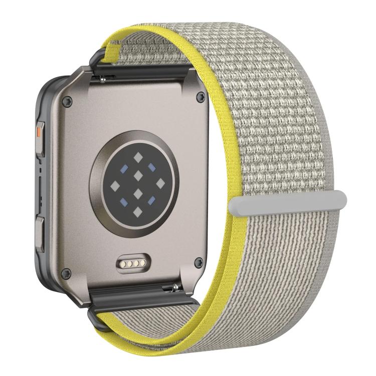 For Garmin Venu X1 xDfind Wild Path Loop Nylon Woven Quick-release Watch Band(Yellow Grey) - Image 3