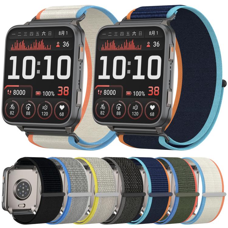 For Garmin Venu X1 xDfind Wild Path Loop Nylon Woven Quick-release Watch Band(Yellow Grey) - Image 4