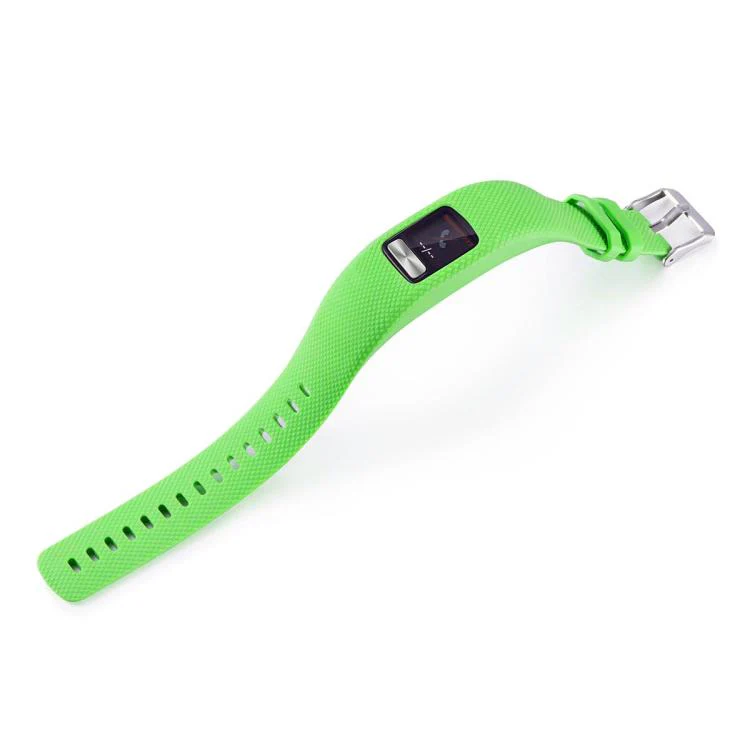 For Garmin Vivofit 4 xDfind Silver Buckle Silicone Sport Watch Band, Size:S(Lime) - Image 4