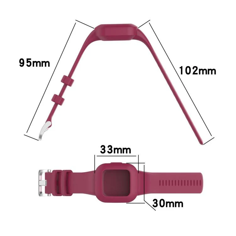 For GarminFit JR3 / Garmin Vivofit JR 3 5 Pack xDfind Silver Steel Buckle Solid Color Silicone Watch Band - Image 4