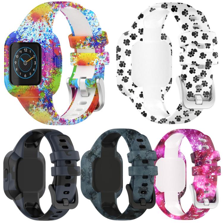 For GarminFit JR3 / Garmin Vivofit JR 3 5 Pack xDfind Steel Buckle Printed Silicone Watch Band